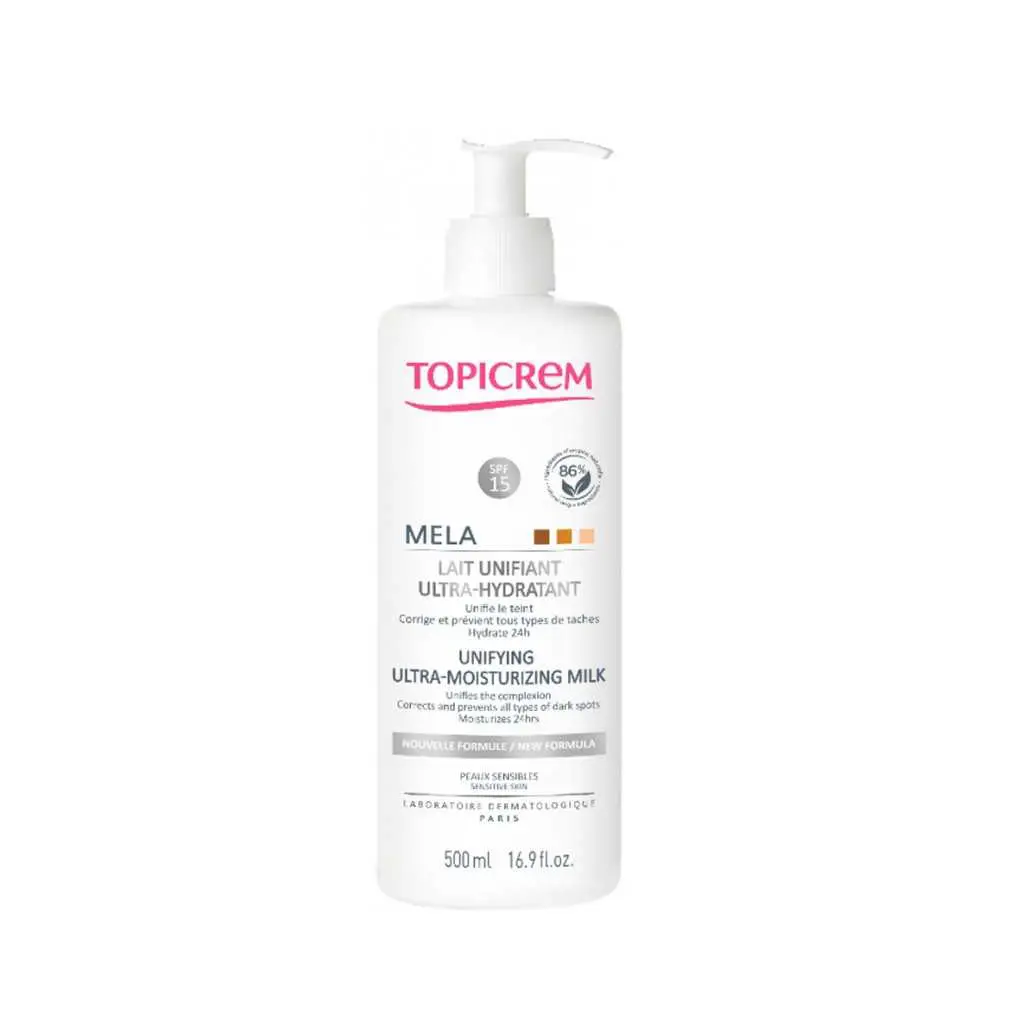  Topicrem Mela LAIT de Corps Unifiant et Ultra Hydratant