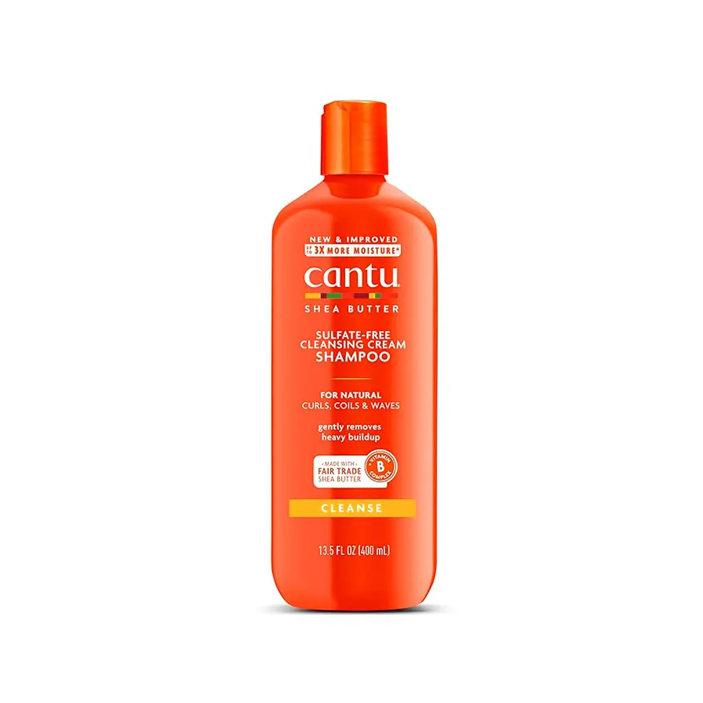 Shampooing crème nettoyant sans sulfate au beurre de karité Cantu pour cheveux naturels 400 ml