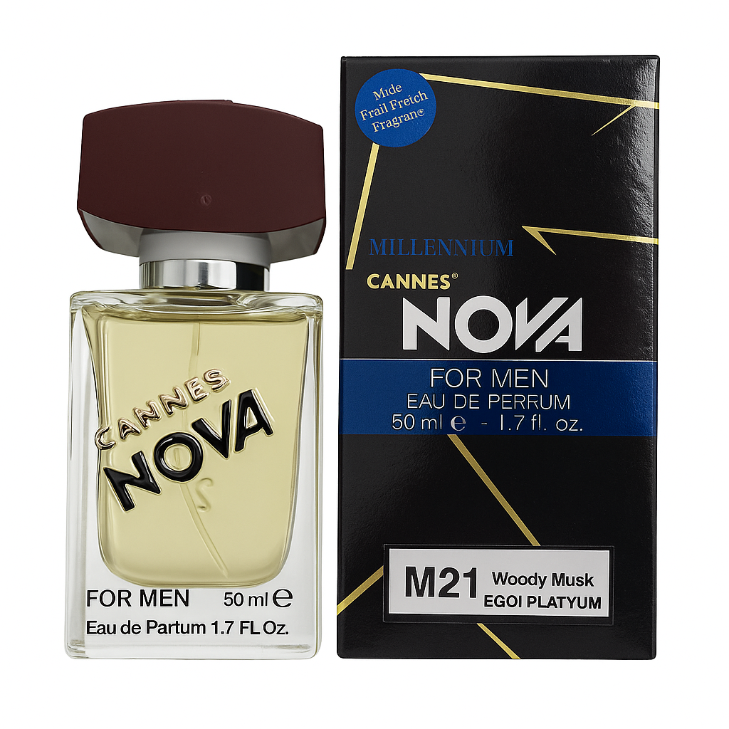 Cannes NOVA -woody musk M21-eau de parfum homme -50ml 