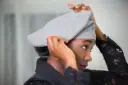 BERET en Lin taupe de chez Maison Momy