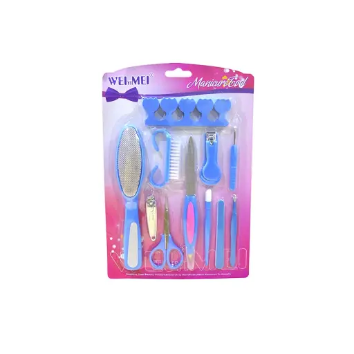 Kit Manicure Pédicure Kit de Maquillage Bleu 