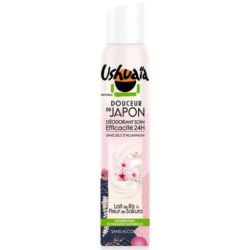 Deodorant Ushuaïa - Gentle Japanese  Spray - Rice Milk & Sakura Blossom - 2OOml