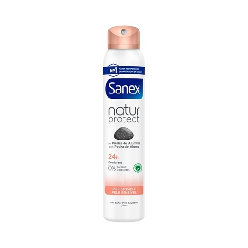 Déodorant Sanex Natur Protect Sensible 24h avec pierre d'alume Spray  200ml