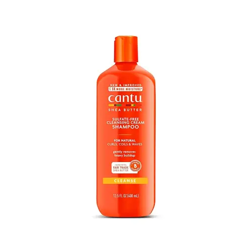 Shampooing crème nettoyant sans sulfate au beurre de karité Cantu pour cheveux naturels 400 ml