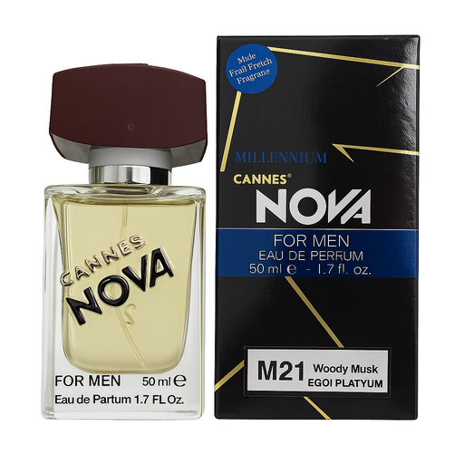 Cannes NOVA -woody musk M21-eau de parfum homme -50ml 