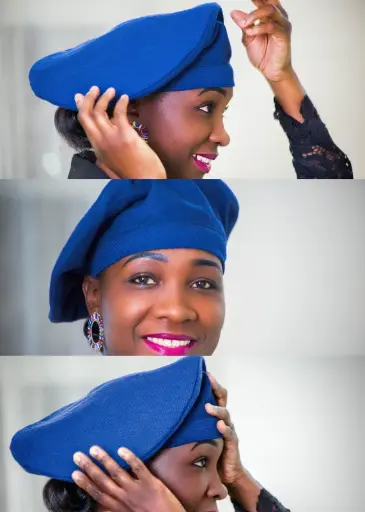 Béret en Lin  Bleu de chez Maison Momy