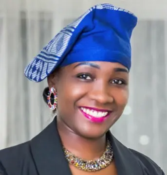 BERET en Pagne Tissé Bleu motif imprimé de chez Maison Momy