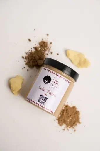 Créme sans rinçage a base de gombo,aloe vera,et de cacao  pour Cheveux Bouclés et définies:TAARU by BK YACINE
