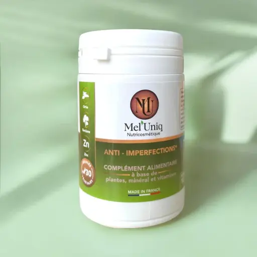 Complément Alimentaire Anti-Imperfections  Purifie & Rééquilibre - by Mel'uniq-Cure 3 Mois 